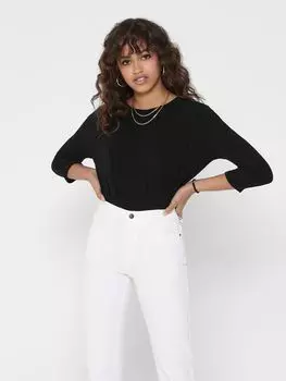 Свитер ONLY Dnner Strick 3/4 Langarm Shirt Basic Sweater ONLGLAMOUR, черный