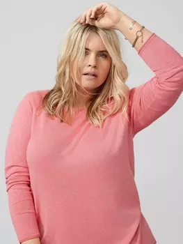 Свитер ONLY Dnner Strick Groe Gren Curvy Plus Size bergre, цвет Coral