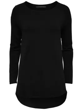 Свитер ONLY Langer Feinstrick Stretch Sweater ONLMILA, черный