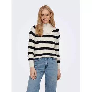 Свитер Only Leise Freya Half Zip, бежевый