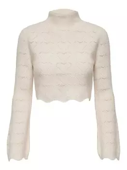 Свитер Only MORE HEARTS, шерсть белая