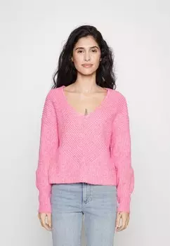 Свитер ONLY Onlallie Life V Neck, азалия розовый