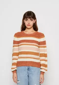 Свитер ONLY Onlalvi O Neck, сьерра-коричневый сахар / розовый дым