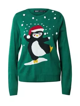 Свитер ONLY ONLXmas, изумрудный