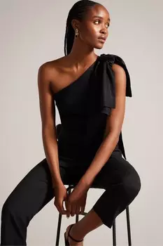 Свитер orliie комбинезон на одно плечо с большим бантом Ted Baker, черный
