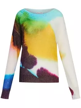 Свитер Oscar de la Renta с абстрактным узором, желтый