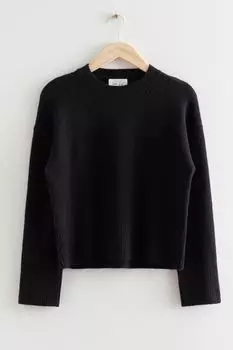 Свитер & Other Stories Loose-fitting Knitted, черный