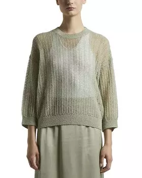 Свитер открытой вязки Peserico, зеленый