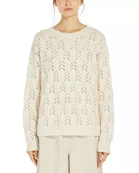 Свитер открытой вязки Teramo Weekend Max Mara, слоновая кость/кремовый