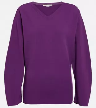Свитер оверсайз из эластичного джерси STELLA MCCARTNEY, фиолетовый