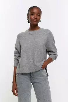 Свитер оверсайз River Island, серый