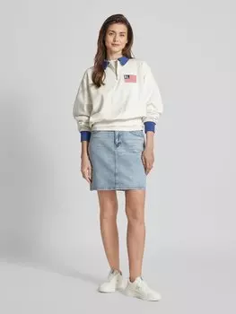 Свитер оверсайз с этикеткой и принтом Polo Ralph Lauren, белый