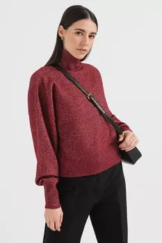 Свитер оверсайз Sissimia из шерсти Hugo, красный