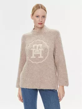 Свитер оверсайз Tommy Hilfiger, бежевый