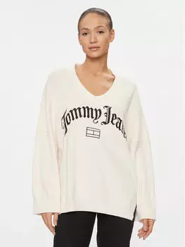 Свитер оверсайз Tommy Jeans, экрю