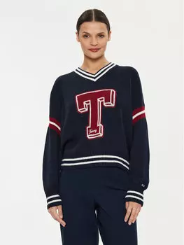 Свитер оверсайз Tommy Jeans, синий