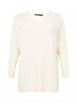 Свитер оверсайз Vero Moda Curve Oversized Sweater Gold Pink, слоновая кость