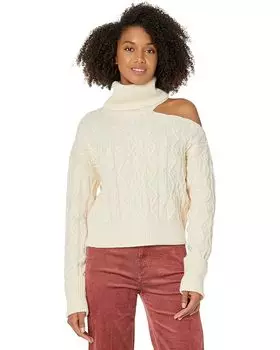 Свитер Paige Cropped Cable Knit Raundi, слоновая кость