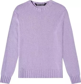 Свитер Palm Angels Curved Logo Sweater 'Lilac/Black', фиолетовый