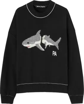 Свитер Palm Angels Shark Sweater 'Black', черный