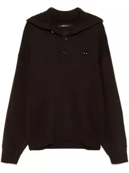 Свитер Panther Hand Rope с высоким воротником ZZERO BY SONGZIO, коричневый