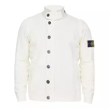 Свитер patch high neck cardigan 'beige' Stone Island, бежевый