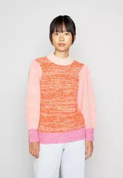 Свитер PCFELISIA HIGH NECK Pieces, мандариновый танго