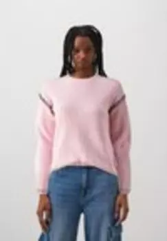 Свитер PCGAIA O NECK Pieces, светло-розовый