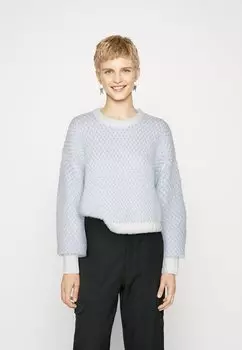 Свитер Pcmiran O Neck Pieces, цвет cloud dancer/nantucket breeze