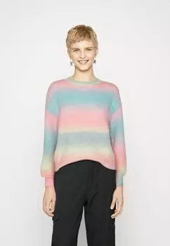 Свитер Pcrainbowi O Neck Pieces, цвет sea pink/rainbow space