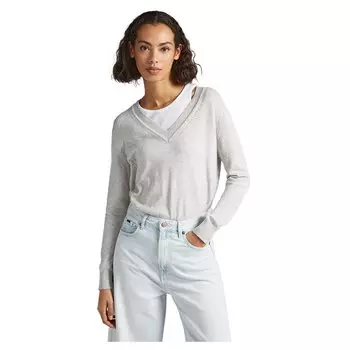 Свитер Pepe Jeans Donna V Neck, бежевый