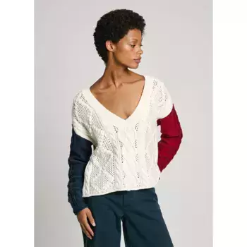 Свитер Pepe Jeans Hada v neck, белый