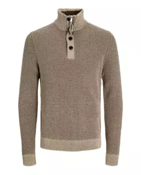 Свитер Perkins с воротником и застежкой на пуговицы Jack & Jones, бежевый