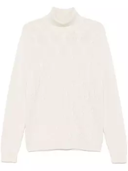 Свитер Peserico с косичной вязкой, белый
