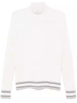 Свитер Peserico с косичной вязкой, белый