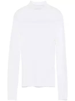 Свитер Peserico в мелкий рубчик, белый