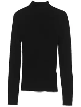 Свитер Peserico в мелкий рубчик, черный