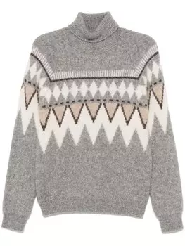 Свитер Peserico в технике интарсия, серый