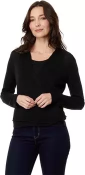 Свитер Petite All Year Four-Way Cardigan NIC+ZOE, цвет Black Onyx