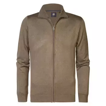 Свитер Petrol Industries M-3040-KWC225 full zip, коричневый