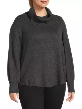 Свитер Philosophy с хомутом и объемными рукавами, темно-серый