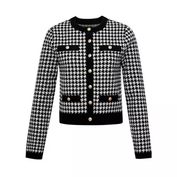 Свитер-пиджак Deep Breath с узором, белый