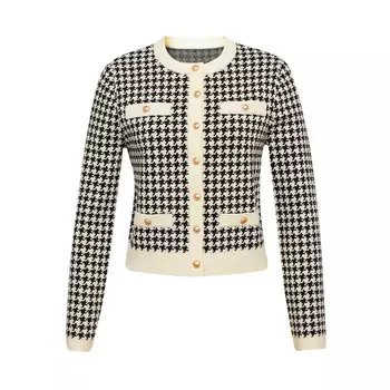 Свитер-пиджак Deep Breath с узором, хаки