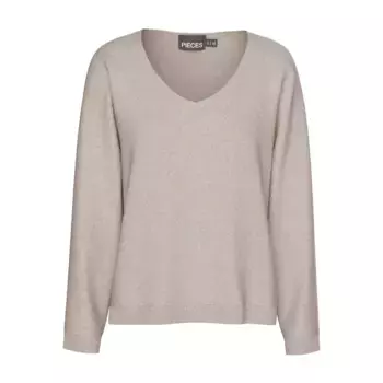 Свитер Pieces Bree v neck, бежевый