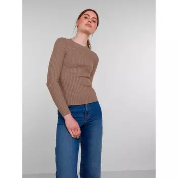 Свитер Pieces Crista O Neck, коричневый
