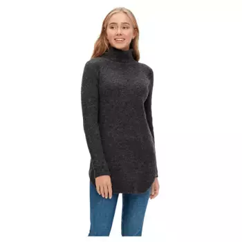 Свитер Pieces Ellen high neck, серый