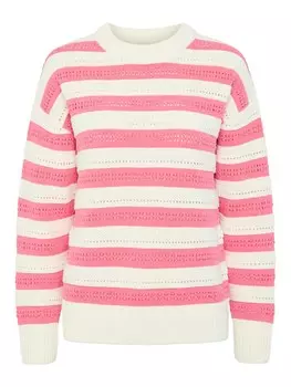 Свитер PIECES FANNI, цвет Pink/White
