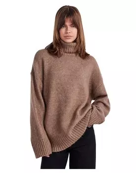 Свитер Pieces Nancy Roll Neck, коричневый