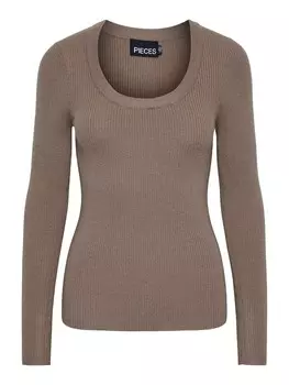 Свитер PIECES Sweater, коричневый