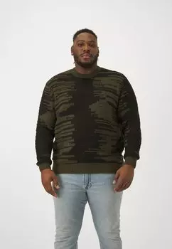 Свитер Pier One, оливковый/черный